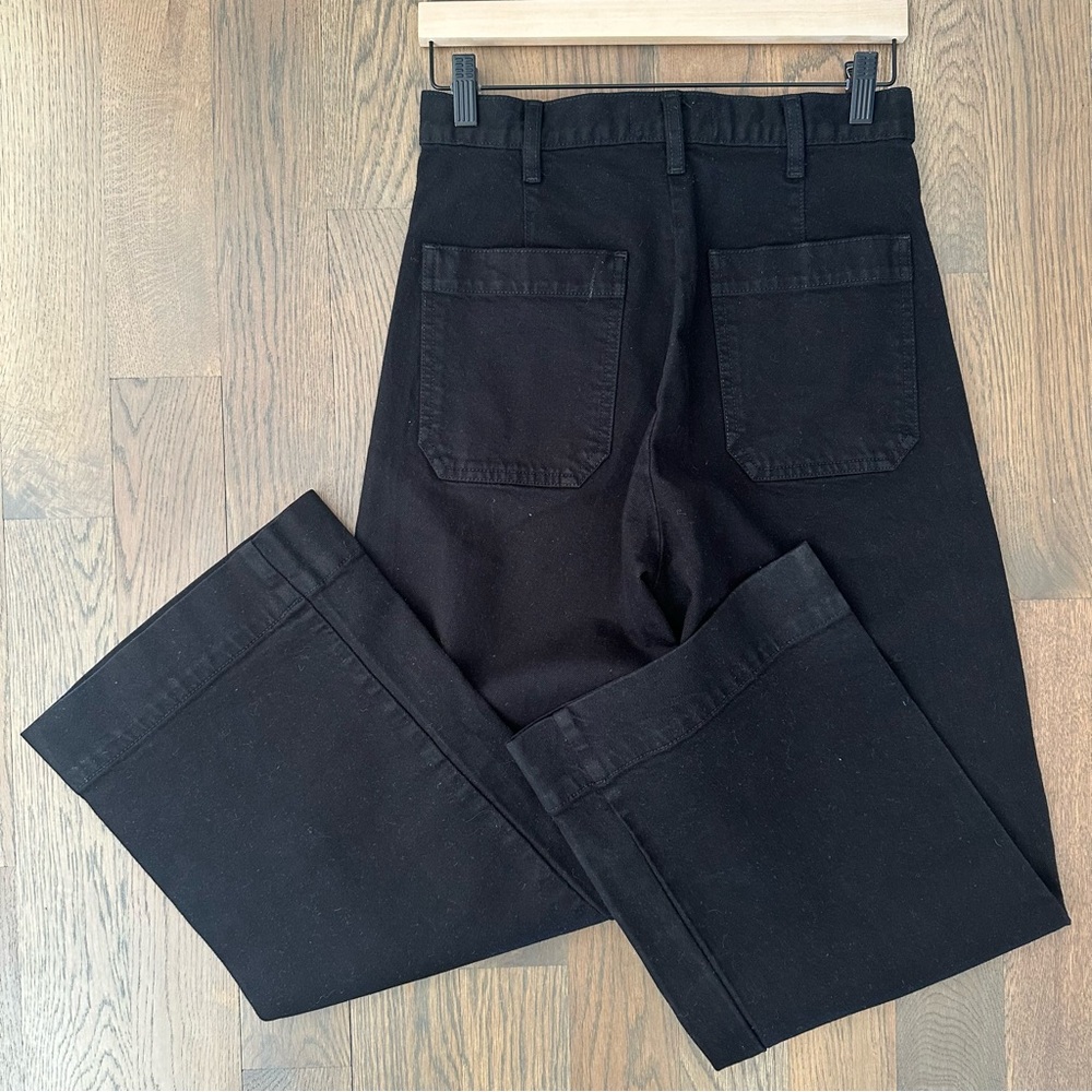 NWOT The Great The Seafair High Rise Wide Leg Jean in Carbon Black Size 29 - Picture 9 of 9